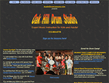 Tablet Screenshot of oakhilldrumstudio.com